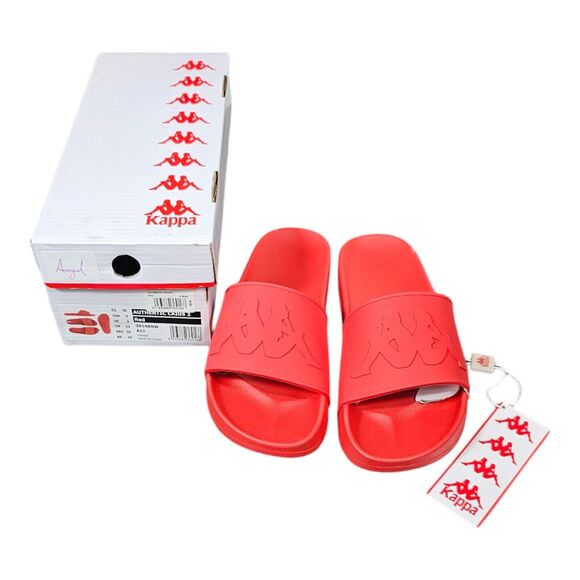 Kappa Authentic Caius 2 Unisex SZ 4 slides Red A1J Beach Vacation - Picture 1 of 8